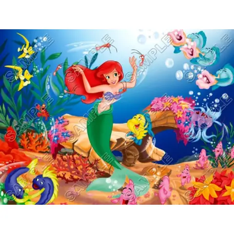 Ariel The Little Mermaid T Shirt Iron on Transfer Decal #32 Ariel The Little Mermaid T Shirt Iron on Transfer Decal #32