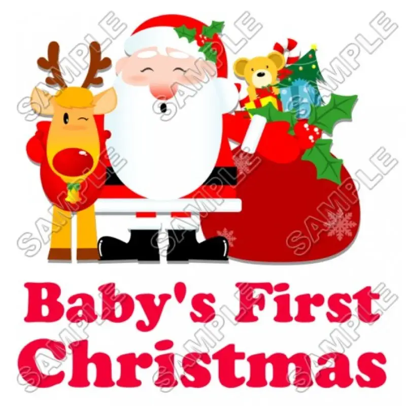 Babys First Christmas T Shirt Iron on Transfer Decal #69 Babys First Christmas T Shirt Iron on Transfer Decal #69