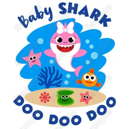 Baby Shark Family  Member  Custom  T Shirt Iron on Transfer