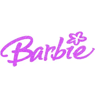 Barbie Iron On Logo Heat Transfer Vinyl HTV Glitter 