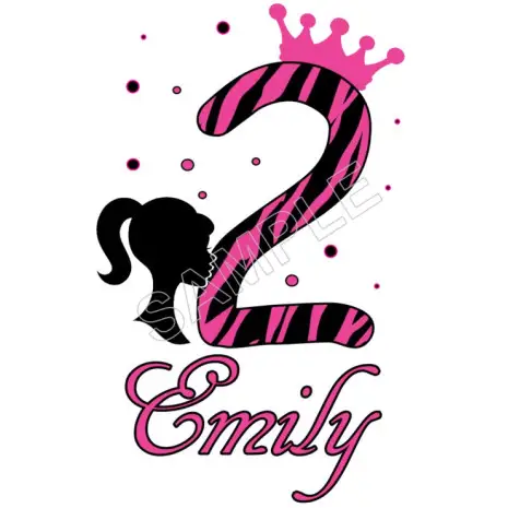 Barbie Zebra Birthday Personalized Custom T Shirt Iron on Transfer Decal #1 Barbie Zebra Birthday Personalized Custom T Shirt Iron on Transfer Decal #1