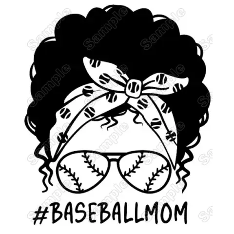 Messy Bun Mom Baseballmom Iron On Transfer Vinyl HTV Messy Bun Mom Baseballmom Iron On Transfer Vinyl HTV