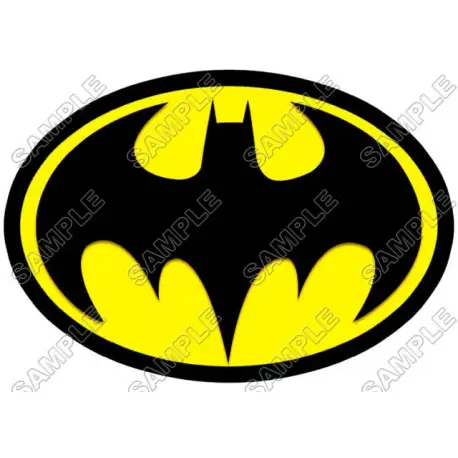Batman Logo Yellow T Shirt Iron on Transfer Decal #12 Batman Logo Yellow T Shirt Iron on Transfer Decal #12
