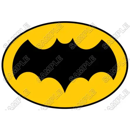 Batman Logo Yellow T Shirt Iron on Transfer Decal #13 Batman Logo Yellow T Shirt Iron on Transfer Decal #13