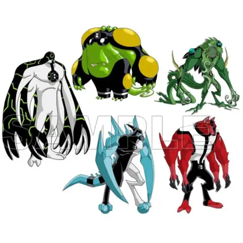 Ben 10 Aliens T Shirt Iron on Transfer Decal #1 Ben 10 Aliens T Shirt Iron on Transfer Decal #1