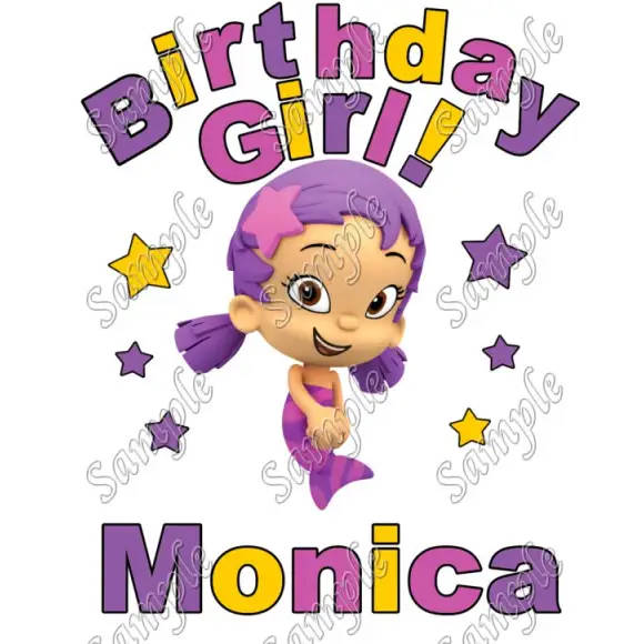 Birthday Girl Bubble Guppies Oona Personalized Custom T Shirt Iron on Transfer Decal #23 Birthday Girl Bubble Guppies Oona Personalized Custom T Shirt Iron on Transfer Decal #23
