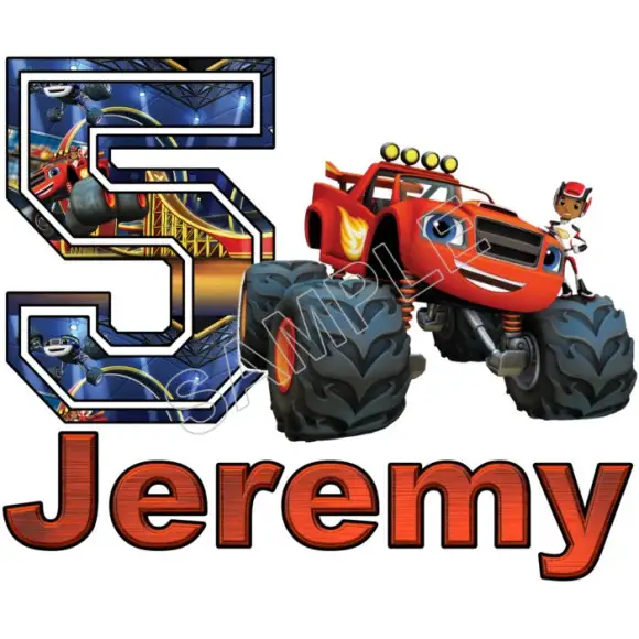 Blaze and the Monster Machines Custom Personalized T Shirt Iron on Transfer Blaze and the Monster Machines Custom Personalized T Shirt Iron on Transfer