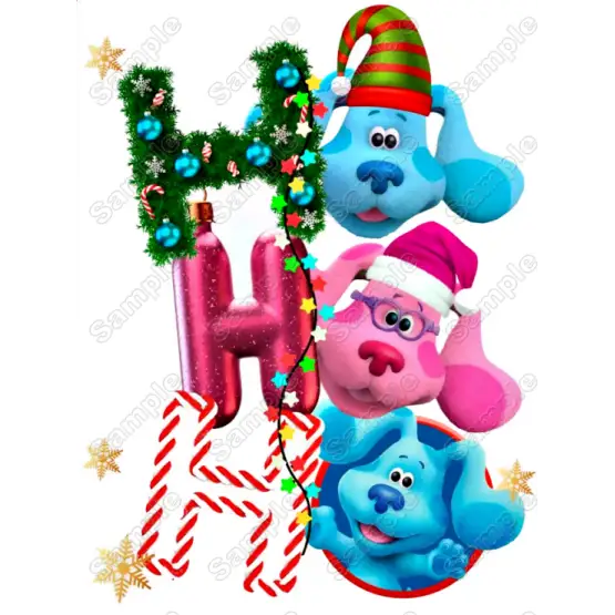 Blues Clues Christmas T Shirt Iron on Transfer Decal #1 Blues Clues Christmas T Shirt Iron on Transfer Decal #1