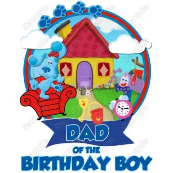 Blues Clues Family Member Birthday  Custom  T Shirt Iron on Transfer