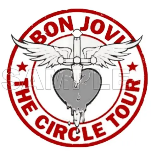 Bon Jovi T Shirt Iron on Transfer Decal #2 Bon Jovi T Shirt Iron on Transfer Decal #2