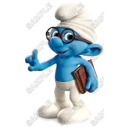 Brainy Smurf  T Shirt Iron on Transfer Decal #19