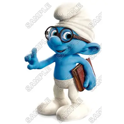 Brainy Smurf T Shirt Iron on Transfer Decal #19 Brainy Smurf T Shirt Iron on Transfer Decal #19
