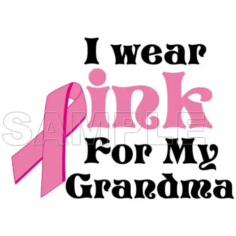 Breast Cancer Awareness ~I Wear Pink for my GrandMa~ T Shirt Iron on Transfer Decal #6 Breast Cancer Awareness ~I Wear Pink for my GrandMa~ T Shirt Iron on Transfer Decal #6