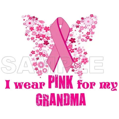 Breast Cancer Awareness ~I Wear Pink for my Grandma~ T Shirt Iron on Transfer Decal #8 Breast Cancer Awareness ~I Wear Pink for my Grandma~ T Shirt Iron on Transfer Decal #8