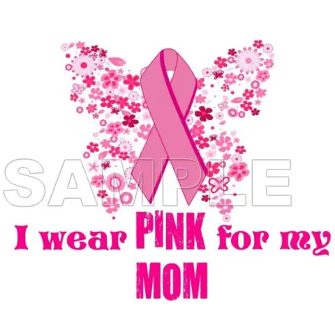 Breast Cancer Awareness ~I Wear Pink for my Mom~ T Shirt Iron on Transfer Decal #7 Breast Cancer Awareness ~I Wear Pink for my Mom~ T Shirt Iron on Transfer Decal #7