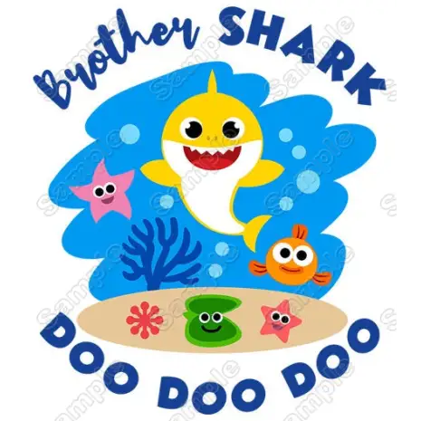 Baby Shark Family Member Custom T Shirt Iron on Transfer Baby Shark Family Member Custom T Shirt Iron on Transfer