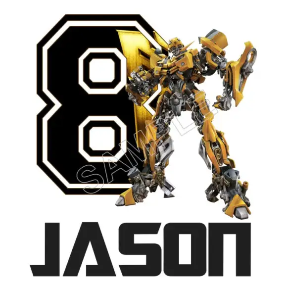Bumblebee (Transformers) Birthday Personalized Custom T Shirt Iron on Transfer Decal #1 Bumblebee (Transformers) Birthday Personalized Custom T Shirt Iron on Transfer Decal #1