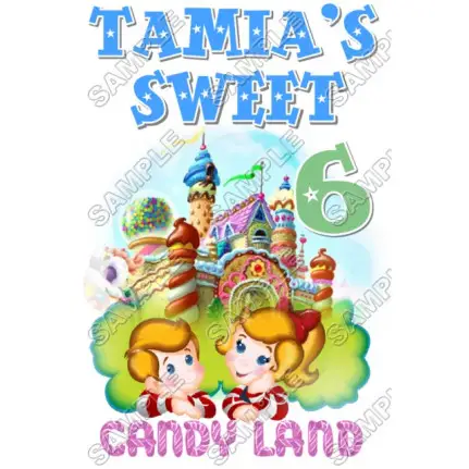Candy Land Birthday Personalized Custom T Shirt Iron on Transfer Decal #9 Candy Land Birthday Personalized Custom T Shirt Iron on Transfer Decal #9