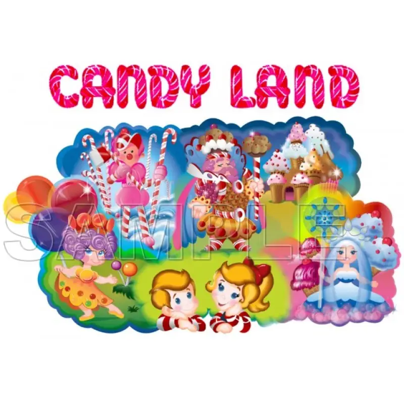 Candy Land T Shirt Iron on Transfer Decal #1 Candy Land T Shirt Iron on Transfer Decal #1
