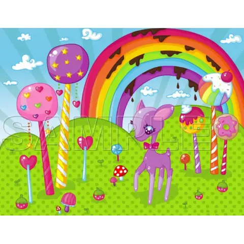 Candy Land T Shirt Iron on Transfer Decal #3 Candy Land T Shirt Iron on Transfer Decal #3