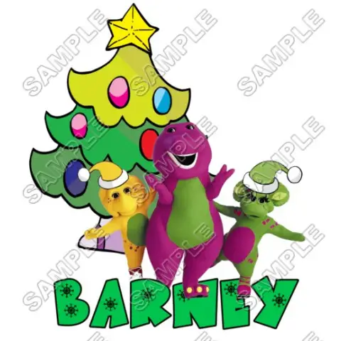 Christmas Barney T Shirt Iron on Transfer Decal #42 Christmas Barney T Shirt Iron on Transfer Decal #42