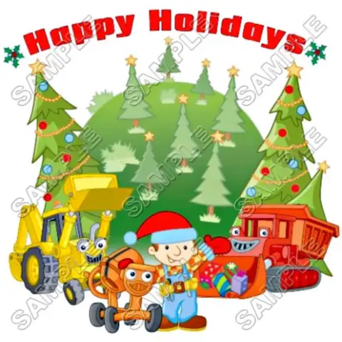 Christmas Bob the Builder T Shirt Iron on Transfer Decal #45 Christmas Bob the Builder T Shirt Iron on Transfer Decal #45