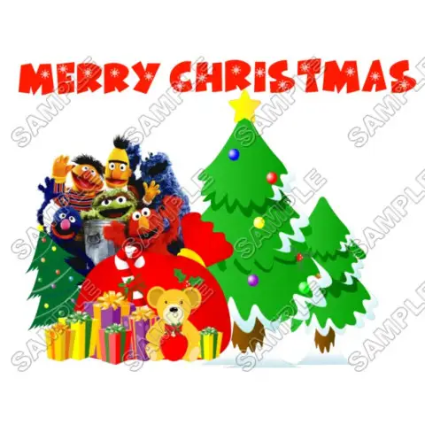Christmas Sesame Street Elmo T Shirt Iron on Transfer Decal #75 Christmas Sesame Street Elmo T Shirt Iron on Transfer Decal #75