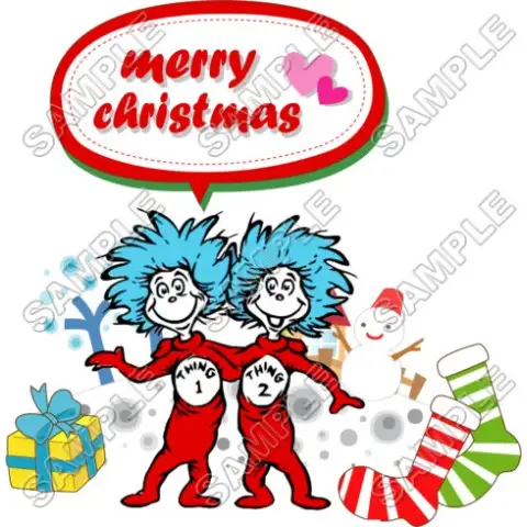~ Christmas Thing 1, 2 ~ T Shirt Iron on Transfer Decal #76 ~ Christmas Thing 1, 2 ~ T Shirt Iron on Transfer Decal #76