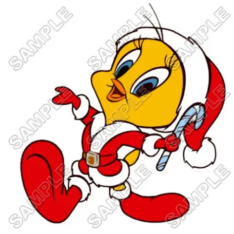 Christmas Tweety T Shirt Iron on Transfer Decal #78 Christmas Tweety T Shirt Iron on Transfer Decal #78