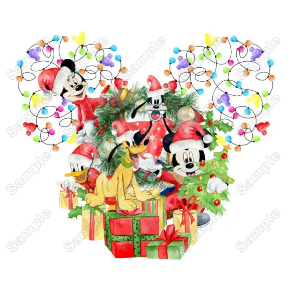 Christmas Disney World Goofy Pluto Mickey T Shirt Iron on Transfer Decal