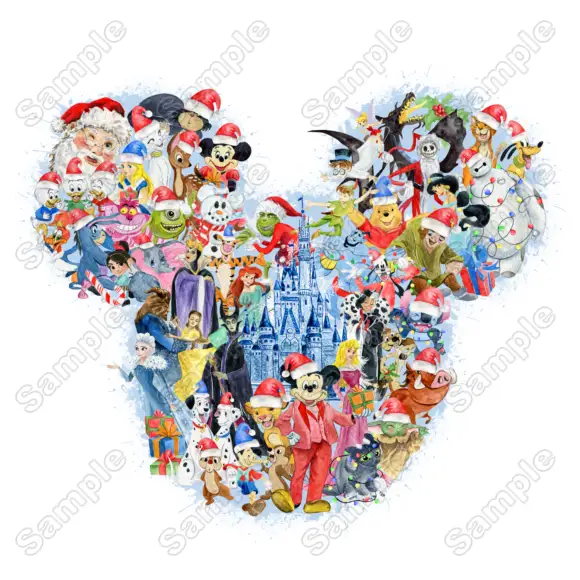 Christmas Disney World Mickey T Shirt Iron on Transfer Decal Christmas Disney World Mickey T Shirt Iron on Transfer Decal