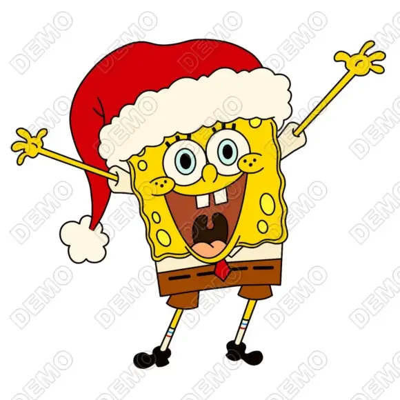 Christmas SpongeBob T Shirt Heat Iron on Transfer Decal Christmas SpongeBob T Shirt Heat Iron on Transfer Decal