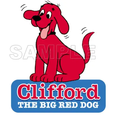Clifford the Big Red Dog T Shirt Iron on Transfer Decal #2 Clifford the Big Red Dog T Shirt Iron on Transfer Decal #2