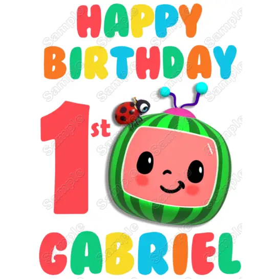 Cocomelon Birthday Personalized Custom T Shirt Iron on Transfer Decal Cocomelon Birthday Personalized Custom T Shirt Iron on Transfer Decal