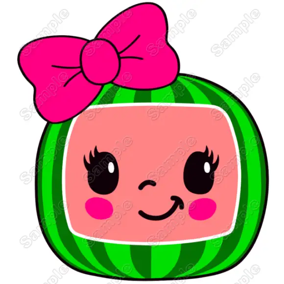 Cocomelon Girl Bow T Shirt Iron on Transfer Decal