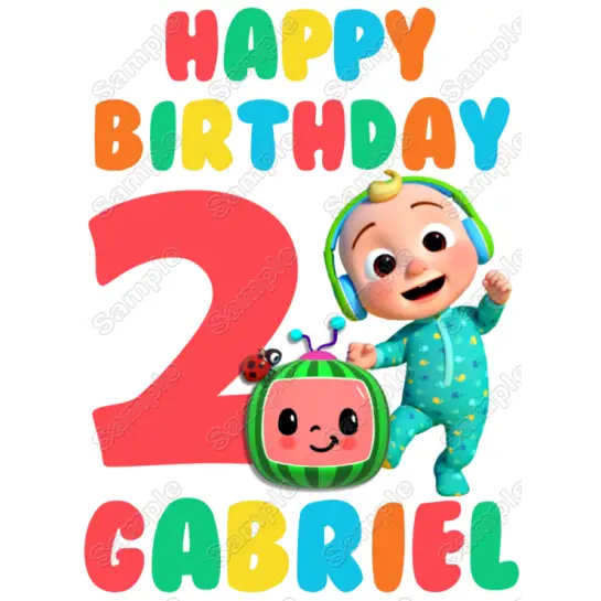 Cocomelon JJ Birthday Personalized Custom T Shirt Iron on Transfer Decal #1 Cocomelon JJ Birthday Personalized Custom T Shirt Iron on Transfer Decal #1
