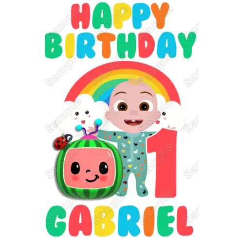 Cocomelon JJ Birthday Personalized Custom T Shirt Iron on Transfer Decal Cocomelon JJ Birthday Personalized Custom T Shirt Iron on Transfer Decal