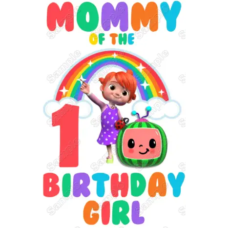 Cocomelon YoYo Girl Birthday Family Member Custom T Shirt Iron on Transfer Decal Cocomelon YoYo Girl Birthday Family Member Custom T Shirt Iron on Transfer Decal