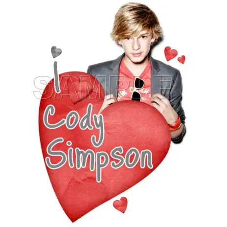 Cody Simpson T Shirt Iron on Transfer Decal #1 Cody Simpson T Shirt Iron on Transfer Decal #1