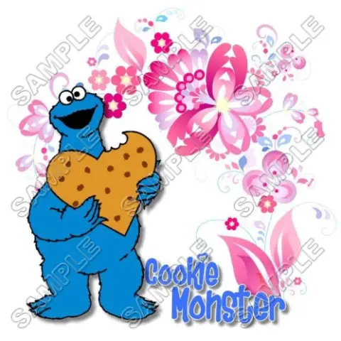 Cookie Monster Sesame street T Shirt Iron on Transfer Decal #12 Cookie Monster Sesame street T Shirt Iron on Transfer Decal #12