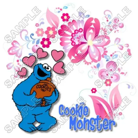 Cookie Monster Sesame street T Shirt Iron on Transfer Decal #13 Cookie Monster Sesame street T Shirt Iron on Transfer Decal #13