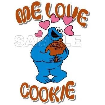 Cookie Monster T Shirt Iron on Transfer Decal #4