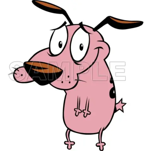 Courage Cowardly Dog T Shirt Iron on Transfer Decal #2 Courage Cowardly Dog T Shirt Iron on Transfer Decal #2