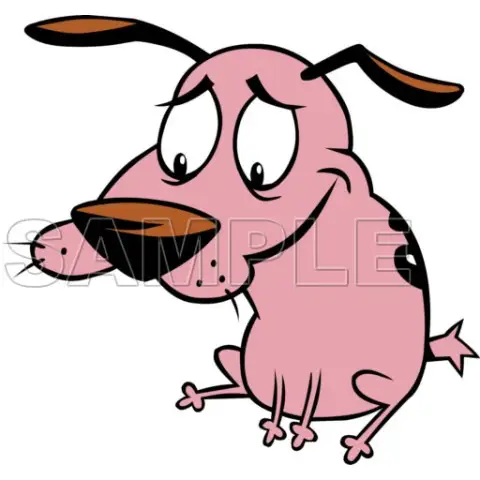 Courage Cowardly Dog T Shirt Iron on Transfer Decal #3 Courage Cowardly Dog T Shirt Iron on Transfer Decal #3