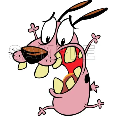Courage Cowardly Dog T Shirt Iron on Transfer Decal #4 Courage Cowardly Dog T Shirt Iron on Transfer Decal #4