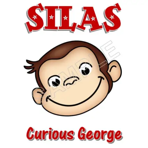 Curious George Personalized  Custom  T Shirt Iron on Transfer Decal #59