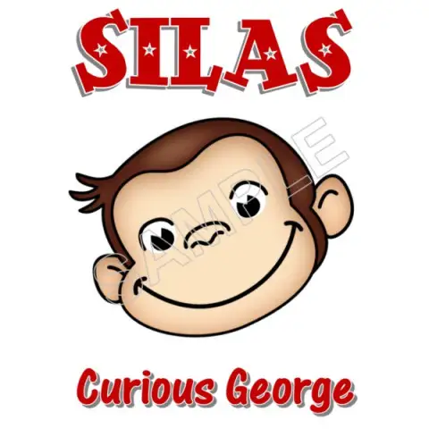 Curious George Personalized Custom T Shirt Iron on Transfer Decal #59 Curious George Personalized Custom T Shirt Iron on Transfer Decal #59