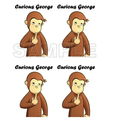 Curious George T Shirt Iron on Transfer Decal #2