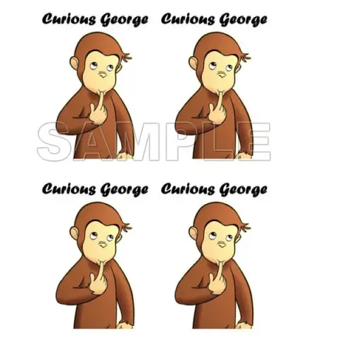 Curious George T Shirt Iron on Transfer Decal #2 Curious George T Shirt Iron on Transfer Decal #2
