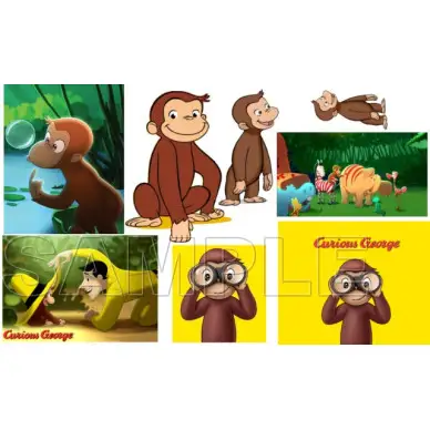 Curious George T Shirt Iron on Transfer Decal #3 Curious George T Shirt Iron on Transfer Decal #3
